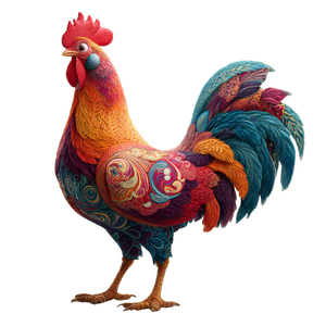 Cultural Cgi Chicken Vinyl Car Decal Sticker – Waterproof & UV-Resistant 3.4133333333333336"
