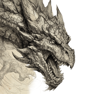 Fearsome Dragon Sketch Vinyl Car Decal Sticker – Waterproof & UV-Resistant 3.4133333333333336"