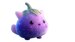 Eggplant Kitten Vinyl Car Decal Sticker – Waterproof & UV-Resistant 5.4