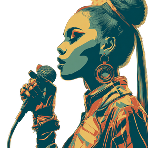 Pop Singer Woman Vinyl Car Decal Sticker – Waterproof & UV-Resistant 3.4133333333333336"