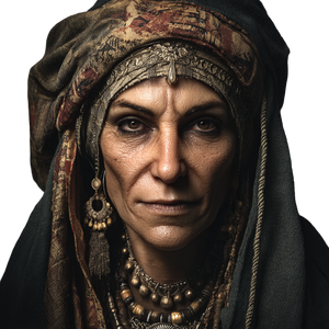 Ancient Middle Eastern Woman V3 Vinyl Car Decal Sticker – Waterproof & UV-Resistant 3.4133333333333336"