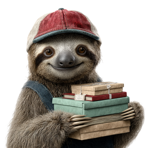 Sloth With Hat Vinyl Car Decal Sticker – Waterproof & UV-Resistant 3.4133333333333336"
