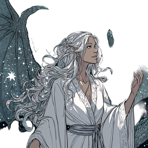 Draconic Elven Woman Vinyl Car Decal Sticker – Waterproof & UV-Resistant 3.4133333333333336"