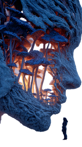 Cracked Forest Face V8 Vinyl Car Decal Sticker – Waterproof & UV-Resistant 9.706666666666667"