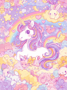 Dreamy Unicorn Scene Vinyl Car Decal Sticker – Waterproof & UV-Resistant 4.1066666666666665"