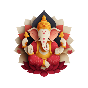 Lord Ganesh Illustration Vinyl Car Decal Sticker – Waterproof & UV-Resistant 3.4133333333333336"