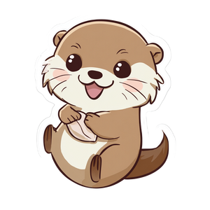 Kawaii Otter Sticker Vinyl Car Decal Sticker – Waterproof & UV-Resistant 6.826666666666667"
