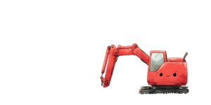 Smiling Excavator Vinyl Car Decal Sticker – Waterproof & UV-Resistant 2.56"