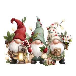 Christmas Gnomes Paintings Vinyl Car Decal Sticker – Waterproof & UV-Resistant 3.4133333333333336"