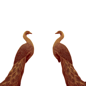 Golden Peacocks Lotus Vinyl Car Decal Sticker – Waterproof & UV-Resistant 6.826666666666667"