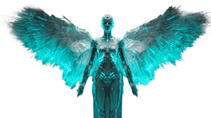 Cyberpunk Angel V9 Vinyl Car Decal Sticker – Waterproof & UV-Resistant 2.72"