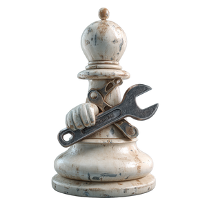 Chess Pawn Wrench Vinyl Car Decal Sticker – Waterproof & UV-Resistant 3.4133333333333336"