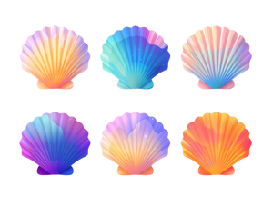 Cute Seashell Icon Vinyl Car Decal Sticker – Waterproof & UV-Resistant 3.0933333333333333"
