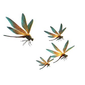 Glowing Feywild Dragonflies Vinyl Car Decal Sticker – Waterproof & UV-Resistant 3.4133333333333336"