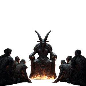 Baphomet On Throne Vinyl Car Decal Sticker – Waterproof & UV-Resistant 3.4133333333333336"