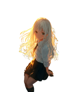 Anime Girl Seaside V3 Vinyl Car Decal Sticker – Waterproof & UV-Resistant 8.213333333333333"