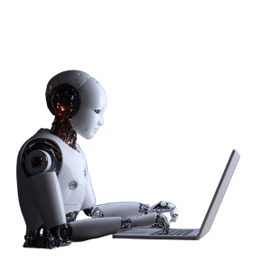 Ai Robot Typing V4 Vinyl Car Decal Sticker – Waterproof & UV-Resistant 3.4133333333333336"