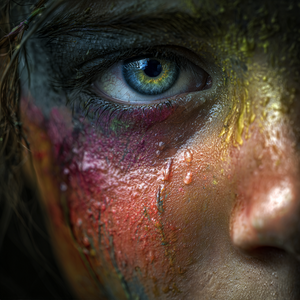 Crying Young Girl V4 Vinyl Car Decal Sticker – Waterproof & UV-Resistant 3.4133333333333336"