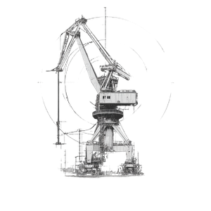 Port Crane Design Vinyl Car Decal Sticker – Waterproof & UV-Resistant 6.826666666666667"