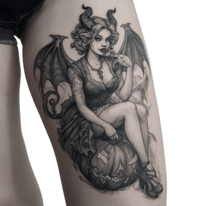 Demon Woman Tattoo Vinyl Car Decal Sticker – Waterproof & UV-Resistant 3.4133333333333336" Demon Woman Tattoo Vinyl Car Decal Sticker – Waterproof & UV-Resistant 3.4133333333333336"