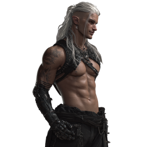 Silver-Haired Fae Warrior Vinyl Car Decal Sticker – Waterproof & UV-Resistant 3.4133333333333336"