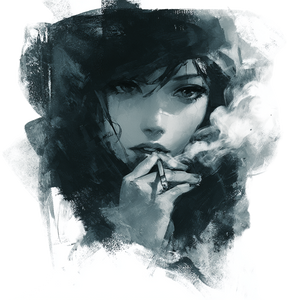 Sad European Girl V2 Vinyl Car Decal Sticker – Waterproof & UV-Resistant 6.826666666666667"