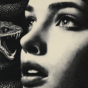 Snake-Eyed Woman Vinyl Car Decal Sticker – Waterproof & UV-Resistant 3.4133333333333336"