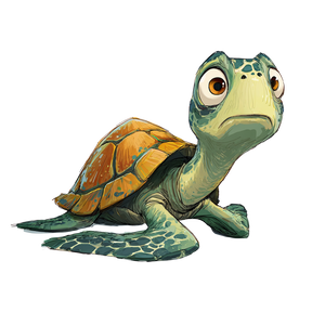 Worried Sea Turtle Vinyl Car Decal Sticker – Waterproof & UV-Resistant 6.826666666666667"