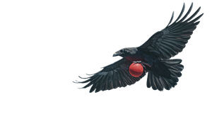 Crow With Orb Vinyl Car Decal Sticker – Waterproof & UV-Resistant 2.72"