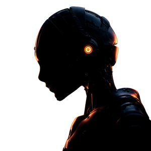 Glowing Ai Robot V4 Vinyl Car Decal Sticker – Waterproof & UV-Resistant 3.4133333333333336"