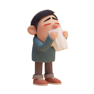 Sneezing Asian Man V2 Vinyl Car Decal Sticker – Waterproof & UV-Resistant 3.4133333333333336"