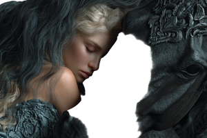 Blonde Equestrian V3 Vinyl Car Decal Sticker – Waterproof & UV-Resistant 2.986666666666667"