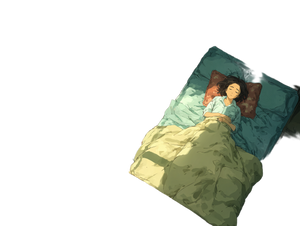 Sleeping Girl Scene V2 Vinyl Car Decal Sticker – Waterproof & UV-Resistant 6.1866666666666665"