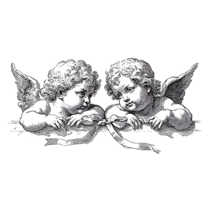 Cherubs With Ribbon Vinyl Car Decal Sticker – Waterproof & UV-Resistant 3.4133333333333336" Cherubs With Ribbon Vinyl Car Decal Sticker – Waterproof & UV-Resistant 3.4133333333333336"