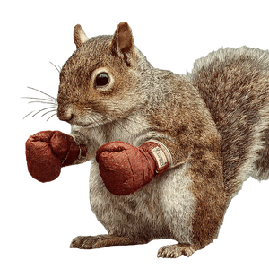 Boxing Squirrel Vinyl Car Decal Sticker – Waterproof & UV-Resistant 3.4133333333333336"