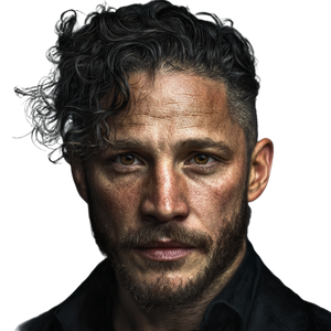 Tom Hardy Portrait V4 Vinyl Car Decal Sticker – Waterproof & UV-Resistant 6.826666666666667"