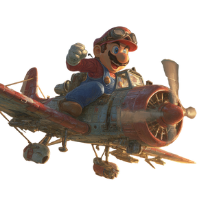 Mario In Plane Vinyl Car Decal Sticker – Waterproof & UV-Resistant 3.4133333333333336"