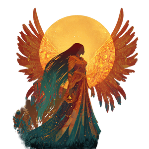 Phoenix Goddess Moon Vinyl Car Decal Sticker – Waterproof & UV-Resistant 3.4133333333333336"