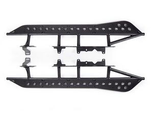 American Crafted Step Edition Rocker Panel Guards | Fit Various 2010-2023 Toyota 4Runner | Kick-Out, Bolt-On, Black Steel