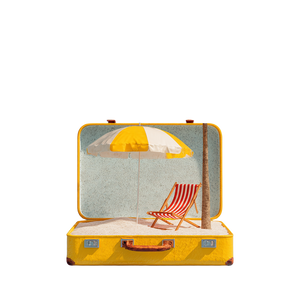 Surreal Travel Suitcase Vinyl Car Decal Sticker – Waterproof & UV-Resistant 3.4133333333333336"