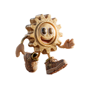 Happy Gear Hiker Vinyl Car Decal Sticker – Waterproof & UV-Resistant 6.826666666666667"