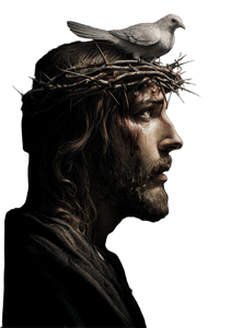 Jesus With Dove Vinyl Car Decal Sticker – Waterproof & UV-Resistant 4.32"