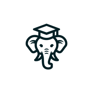 Elephant Scholar Logo Vinyl Car Decal Sticker – Waterproof & UV-Resistant 3.4133333333333336"