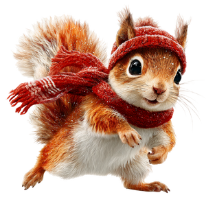 Dancing Cartoon Squirrel Vinyl Car Decal Sticker – Waterproof & UV-Resistant 3.4133333333333336"