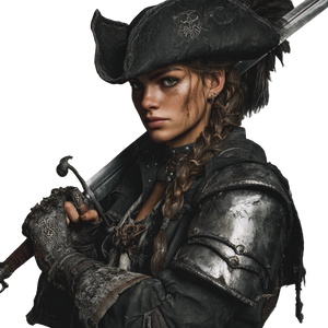 Confident Pirate Woman Vinyl Car Decal Sticker – Waterproof & UV-Resistant 3.4133333333333336" Confident Pirate Woman Vinyl Car Decal Sticker – Waterproof & UV-Resistant 3.4133333333333336"