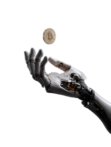 Cybernetic Hand Coin Vinyl Car Decal Sticker – Waterproof & UV-Resistant 8.213333333333333"