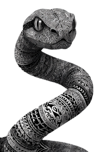 Psychedelic Serpent Vision Vinyl Car Decal Sticker – Waterproof & UV-Resistant 8.96"