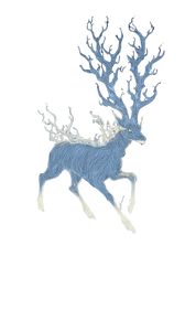 Ghostly Deer Yokai Vinyl Car Decal Sticker – Waterproof & UV-Resistant 9.706666666666667"