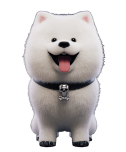 Cartoon Samoyed Dog V3 Vinyl Car Decal Sticker – Waterproof & UV-Resistant 8.0"