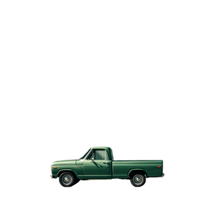 Green Pickup Truck Vinyl Car Decal Sticker – Waterproof & UV-Resistant 6.826666666666667"